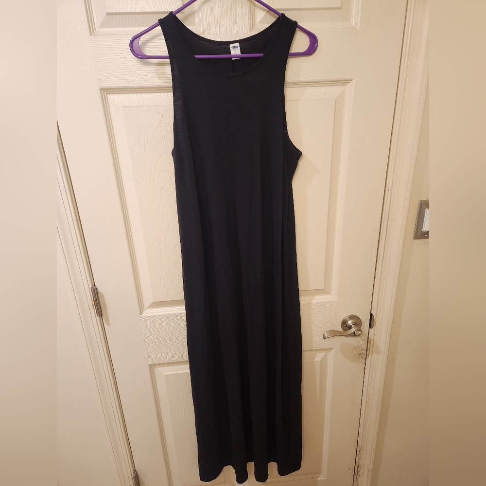 Old Navy Black Sleeveless Maxi Dress